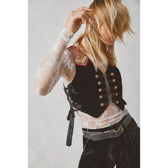 Free People Sign Of The Times Vest Suit Set - Picture 3 of 9